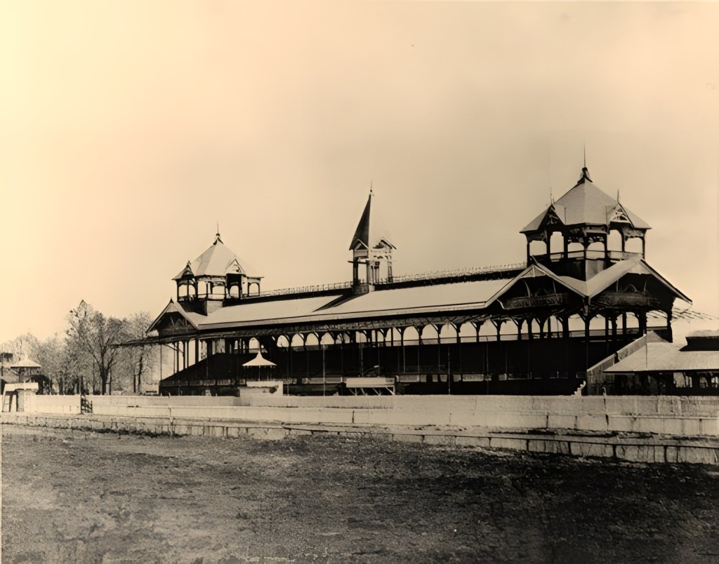 Original Churchill Downs grandstands, 1875