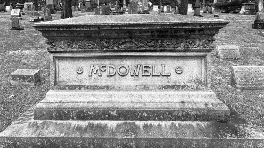 McDowell family tomb at Lexington Cemetery, burial place of Madeline McDowell Breckinridge