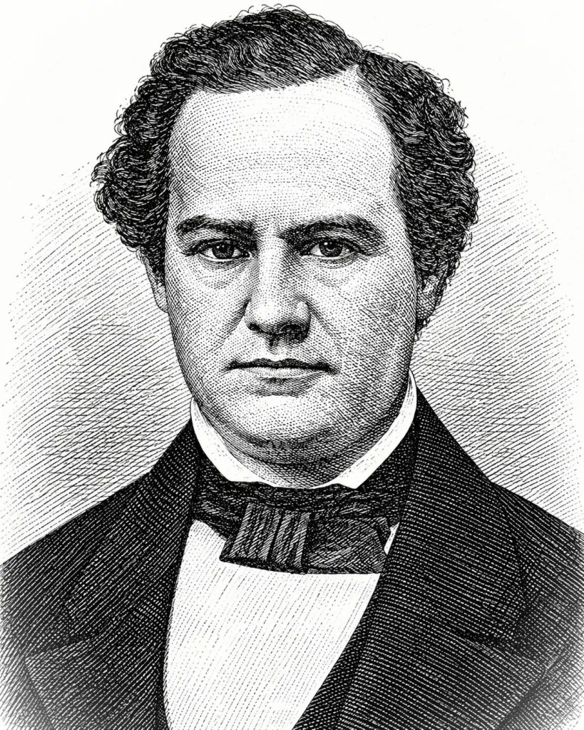 Engraved portrait of George D. Prentice, editor of the Louisville Journal